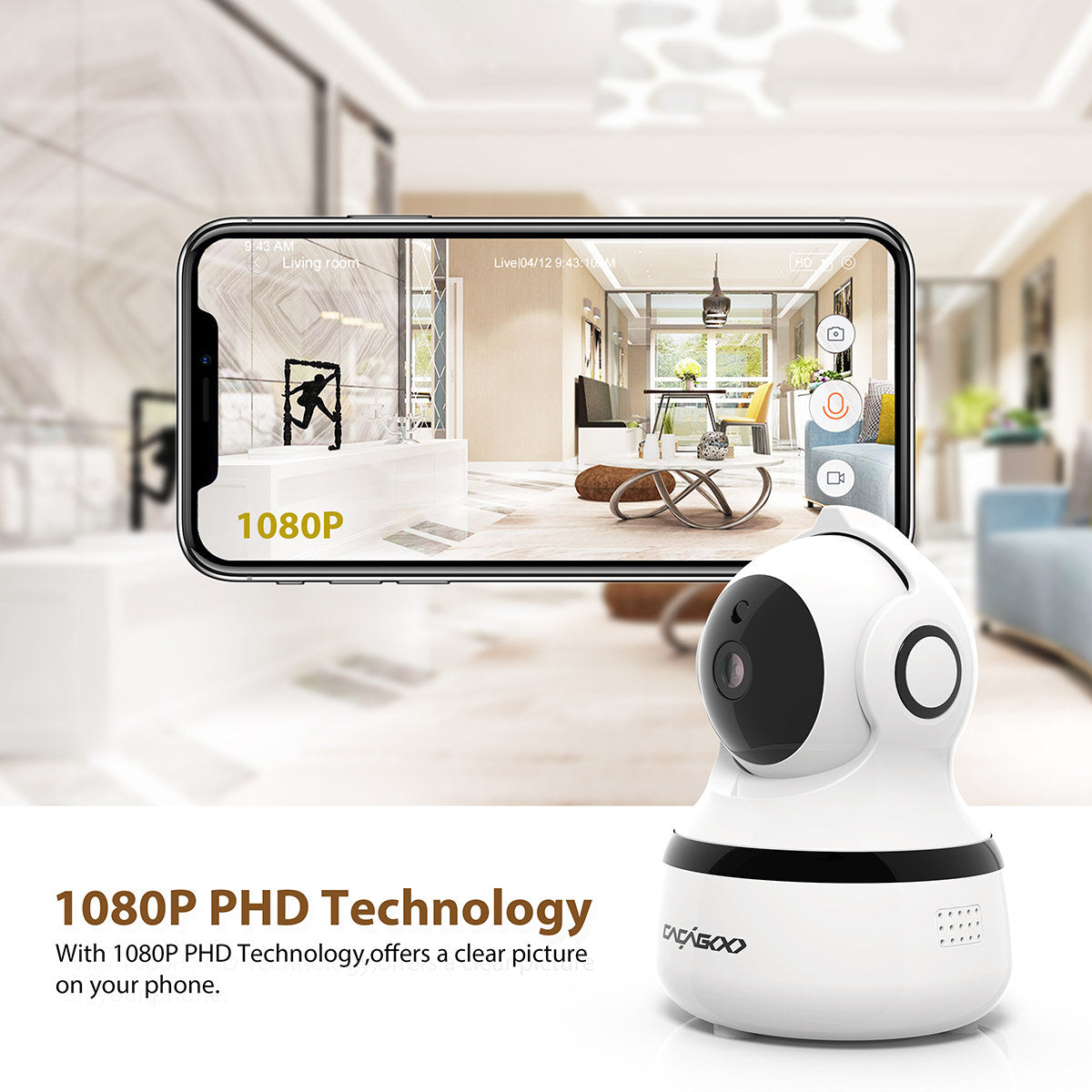 WIKKI STORE CAMERA CACAGOO 1080P FHD WiFi IP Camera